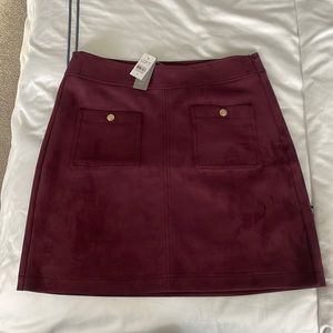 NWT LOFT Suede Skirt